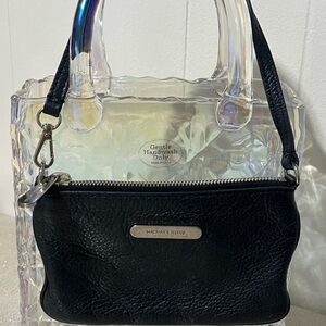 Michael Kors Black  leather Bag with Silver Hardware